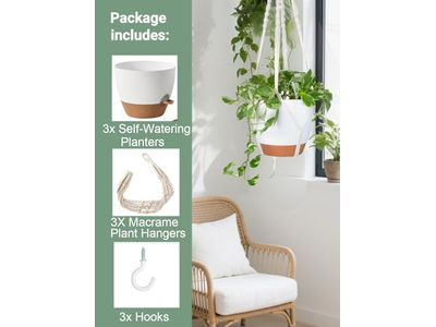 Outdoor Plant Stand Hanging Baskets Coconut Palm Basket Planter 12 Inch