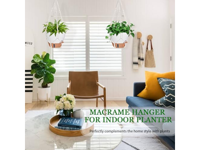Plant Hangers Outdoor Coconut Liner Hanging Planter Wicker Planters Basket Wall