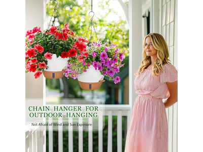 Plant Hangers Outdoor Coconut Liner Hanging Planter Wicker Planters Basket Wall