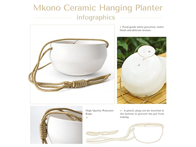 Rattan Hanging Plant Pot 12 Baskets For Plants 4 Pack Planter Basket Hangers